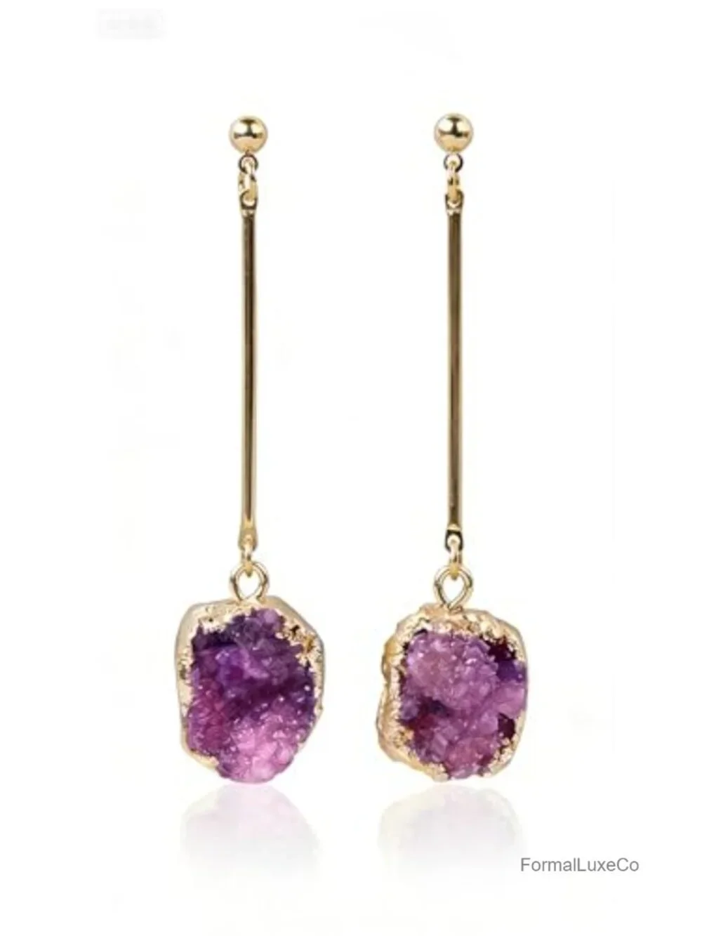Hypoallergenic 18K Gold Plated Long Dangle Crystal Earrings with Gift Box